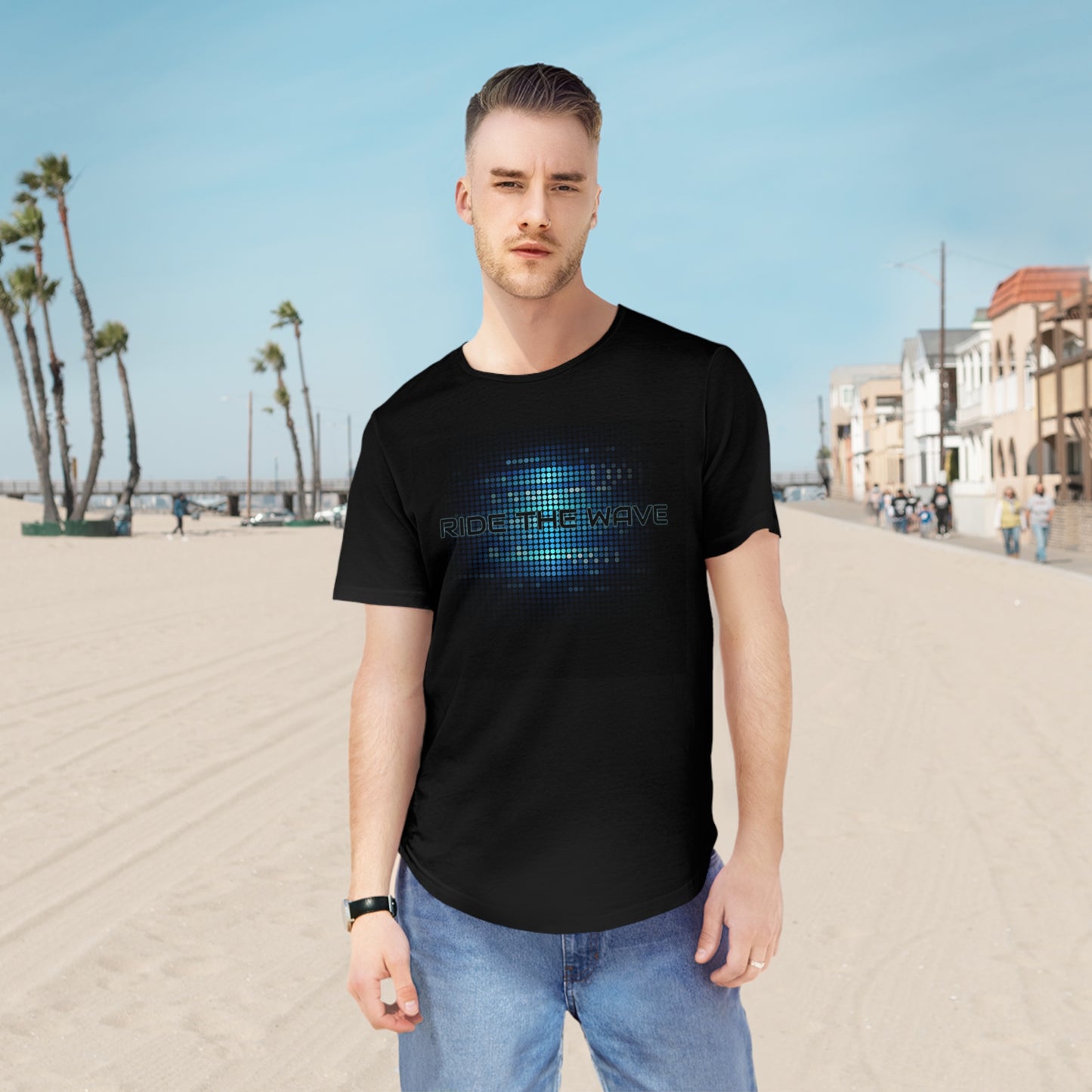 T-Shirt: Echo Strike - Ride the Wave Curved Hem Tee